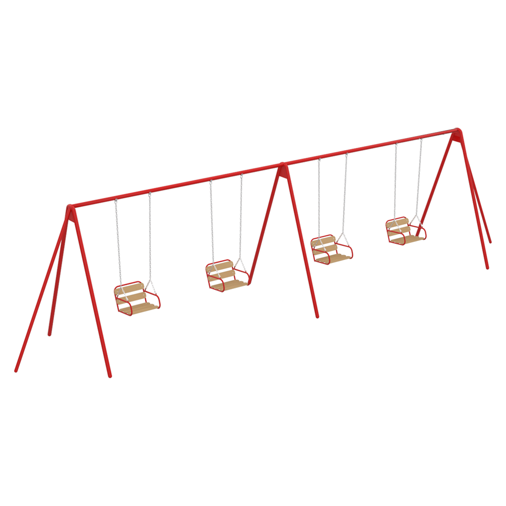 Дитяча металева вулична гойдалка Океан 4-х містна (Сидіння W1), фото 1