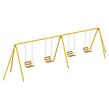 Дитяча металева вулична гойдалка Океан 4-х містна (Сидіння W1), фото 4