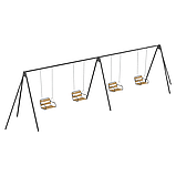 Дитяча металева вулична гойдалка Океан 4-х містна (Сидіння W1), фото 6