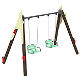 Двомісна дитяча вулична гойдалка Сонечко з сидінням W1, фото 3