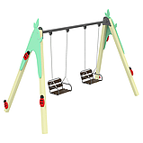 Двомісна дитяча вулична гойдалка Сонечко з сидінням W1, фото 5