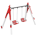 Двомісна дитяча вулична гойдалка Сонечко з сидінням W1, фото 7