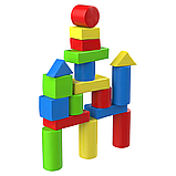 Конструктор дитячий ігровий модульний Будівельник-4 Міні різнокольоровий з ПВХ, фото 2