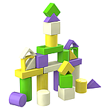 Дитячий конструктор ігровий модульний Будівельник-5 Міні різнокольоровий з екошкіри, фото 2