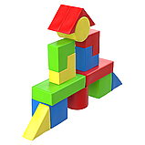 Дитячий конструктор ігровий модульний Будівельник-6 різнокольоровий з екошкіри Premium, фото 2