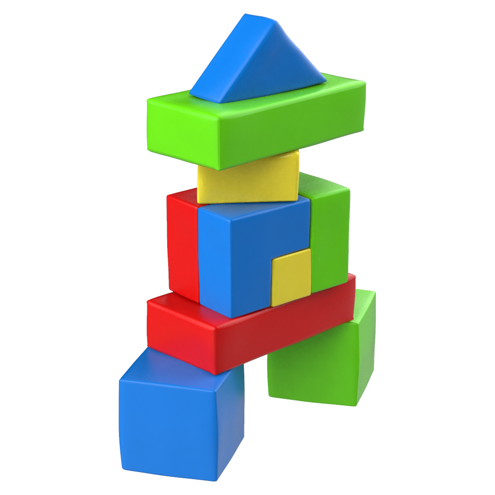 Дитячий ігровий конструктор Будівельник-8 різнокольоровий з екошкіри Premium, фото 1