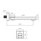 Вилив для систем прихованого монтажу Qtap Vytok 200 мм прямокутний QTVYT246BLM45937 Black Matt, фото 2