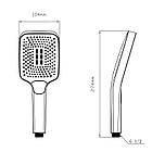 Лійка для ручного душу Qtap Rucni 140x110 мм прямокутна QTRUC125CRM45954 Chrome, фото 2