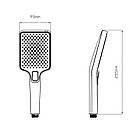 Лійка для ручного душу Qtap Rucni 140x95 мм прямокутна QTRUC125CRM45958 Chrome, фото 2