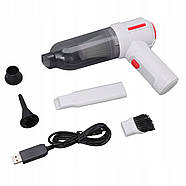 Пилосос акумуляторний для прибирання в будинку та авто Vacuum Cleaner 223-69 Бездротовий вакуумний пилосос в авто, фото 8