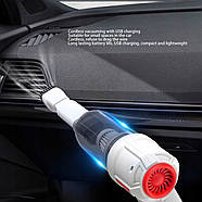 Пилосос акумуляторний для прибирання в будинку та авто Vacuum Cleaner 223-69 Бездротовий вакуумний пилосос в авто, фото 5