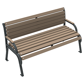 Лавка Соната зі спинкою та підлокотниками для парку