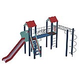 Дитячий вуличний комплекс Вагончик з пластиковою горкою 90см і рукоходом, фото 2