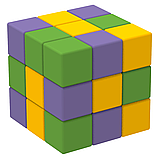 Дитячий набір Кубики модульний розвиваючий з ПВХ різнокольоровий в ігрову кімнату, фото 2