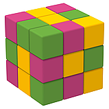 Дитячий набір Кубики модульний розвиваючий з ПВХ різнокольоровий в ігрову кімнату, фото 3