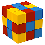 Дитячий набір Кубики модульний розвиваючий з ПВХ різнокольоровий в ігрову кімнату, фото 4