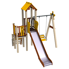 Ігровий вуличний дитячий комплекс Свято з металевою горкою 180см