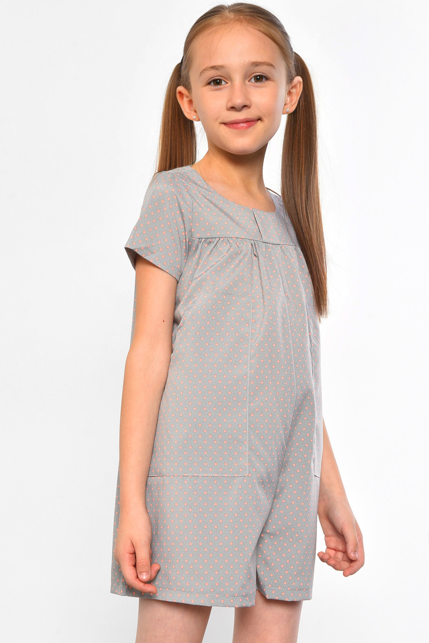 Комбінезон дитячий для дівчинки сірого кольору 182514M, фото 1