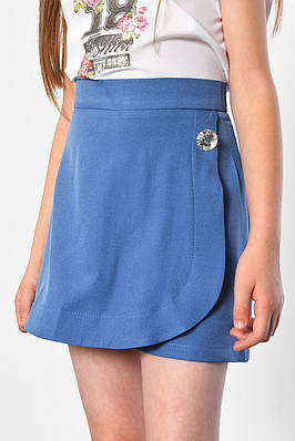 Спідниця-шорти  дитяча для дівчинки темно-блакитного кольору 182608T Безкоштовна доставка