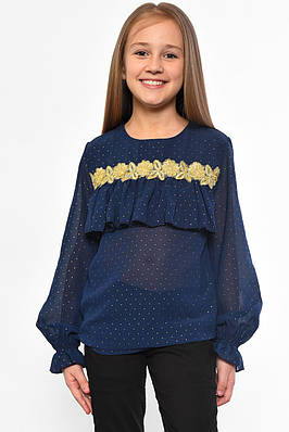 Блуза дитяча для дівчинки темно-синього кольору 182491T Безкоштовна доставка