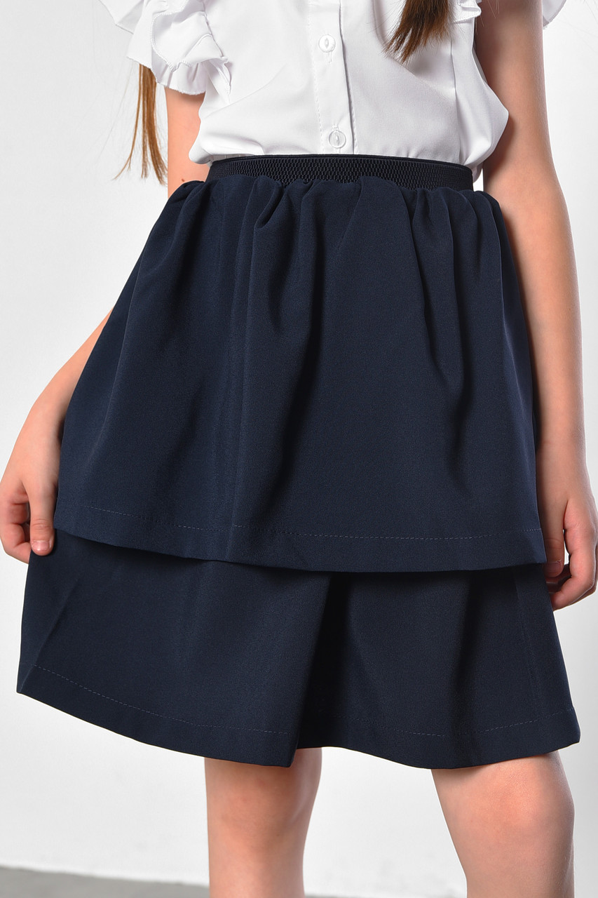 Спідниця дитяча для дівчинки темно-синього кольору 182907M, фото 1