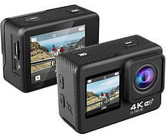 Action Camera Q60AR WiFi 4K + Пульт 2 дисплеї