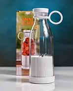 Пляшка-блендер на акумуляторі для коктейлів та смузі Mixing cup 223 350 мл Блендер для приготування напоїв, фото 5