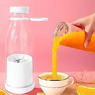 Пляшка-блендер на акумуляторі для коктейлів та смузі Mixing cup 223 350 мл Блендер для приготування напоїв, фото 3