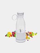 Пляшка-блендер на акумуляторі для коктейлів та смузі Mixing cup 223 350 мл Блендер для приготування напоїв, фото 6