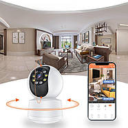 Інтелектуальна IP камера відеоспостереження з нічним баченням та дистанційним керуванням EL-N7 WiFi 3mp, фото 2