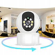 Інтелектуальна IP камера відеоспостереження з нічним баченням та дистанційним керуванням EL-N7 WiFi 3mp, фото 5