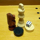 Шахи, шашки, нарди 30 см (Набір 3-в-1), фото 3