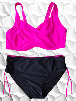 Купальник 2025 для полных SISIANNA 51810 Кейла фуксия(В НАЛИЧИИ ТОЛЬКО 50 52 54 56 58 УКР р-ры), фото 2