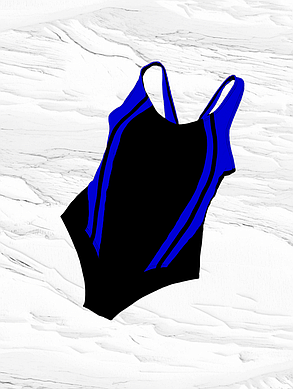 Купальник слитный Fuba 7553 Дарина электрик (В НАЛИЧИИ ТОЛЬКО 44  УКР р-ры), фото 2