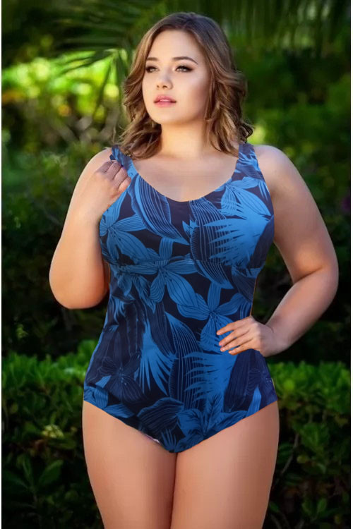 Купальник слитный 72112 FUBA Роза синий с голубым(В НАЛИЧИИ ТОЛЬКО  66 68 70 72 УКР р-ры)