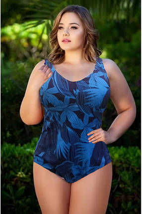Купальник слитный 72112 FUBA Роза синий с голубым(В НАЛИЧИИ ТОЛЬКО 66 68 70 72 УКР р-ры), фото 1