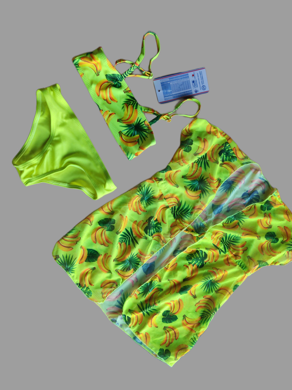 Купальник с туникой Samegame Бананчик 302 лимон(В НАЛИЧИИ ТОЛЬКО 26 28 30 32 34 УКР р-ры)