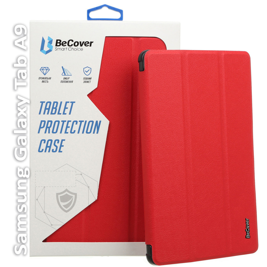 Обкладинка-підставка Samsung Galaxy Tab A9 8.7 BeCover Smart Case Samsung Tab A9 SM-X115 8.7" Red Red