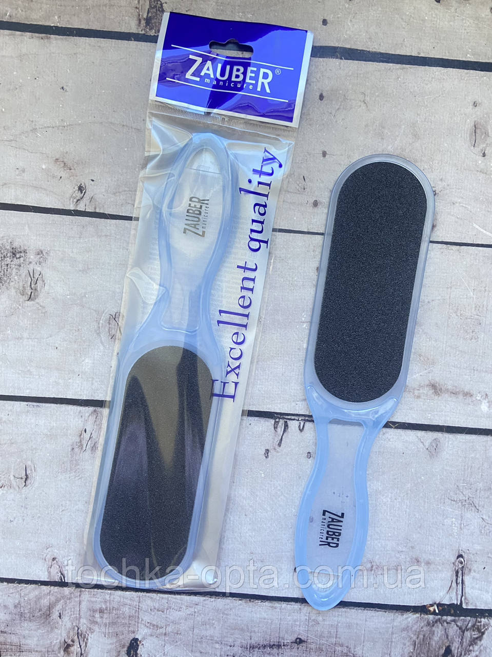 Тертка для п'ят Zauber блакитна, фото 1