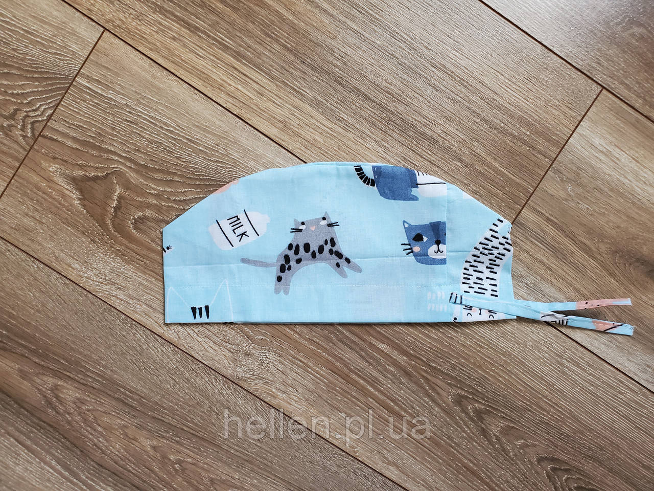 Принтована медична шапочка "Коти блакитні"