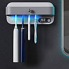 Настінний тримач для зубних щіток з УФ стерилізатором / Тримач-стерилізатор зубних щіток, фото 6