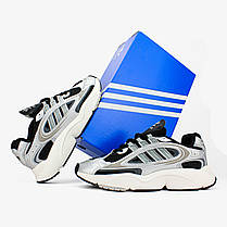 Чоловічі кросівки Adidas Ozmillen Black Grey IF4012 Silver Адідас Озміллен чорні срібло демісезон, фото 3