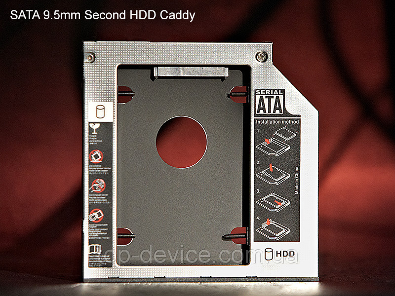Optibay Оптибей miniSATA - SATA 9.5mm Second HDD Caddy