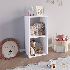Стелаж дитячий для іграшок та книг на 2 осередки, вертикальна полиця для зберігання речей у кімнату дитини