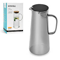 Графін скляний з кришкою 1,4л  (36шт)