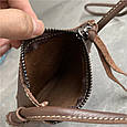 Шкіряна сумка для телефону на ремінці С02-КТ-3079 Бордова, фото 5