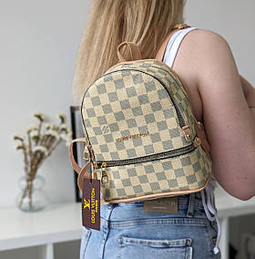 Рюкзак Louis Vuitton Backpack Mini бежева клітка