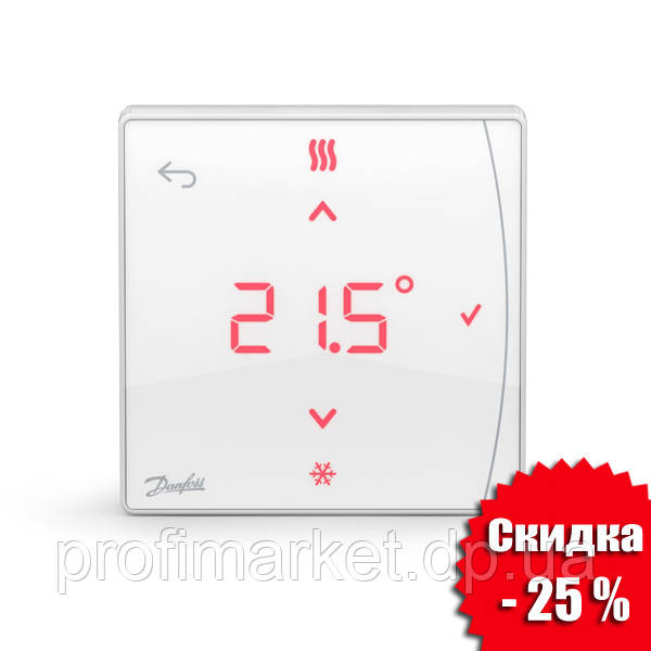 Терморегулятор Danfoss Icon2 Featured RT з дисплеєм і інфрачервоним датчиком теплої підлоги (088U2122)