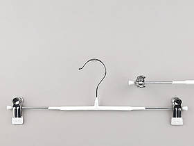 Плічка довжина 35 см, вішалки тремпеля металеві хромовані в силіконовому покритті