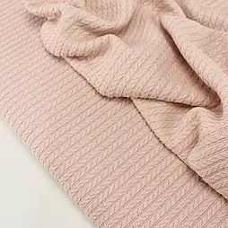 Бавовняне полотно "Косичка" 240 см колір пудровий № ТФ-013